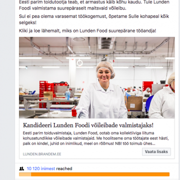 Lunden Food Facebooki kampaania