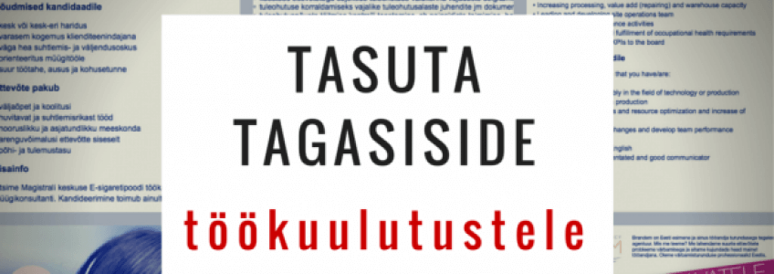 tagasiside töökuulutustele
