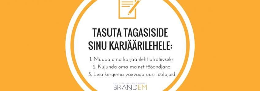 tasuta tagasiside karjäärilehele Brandemilt