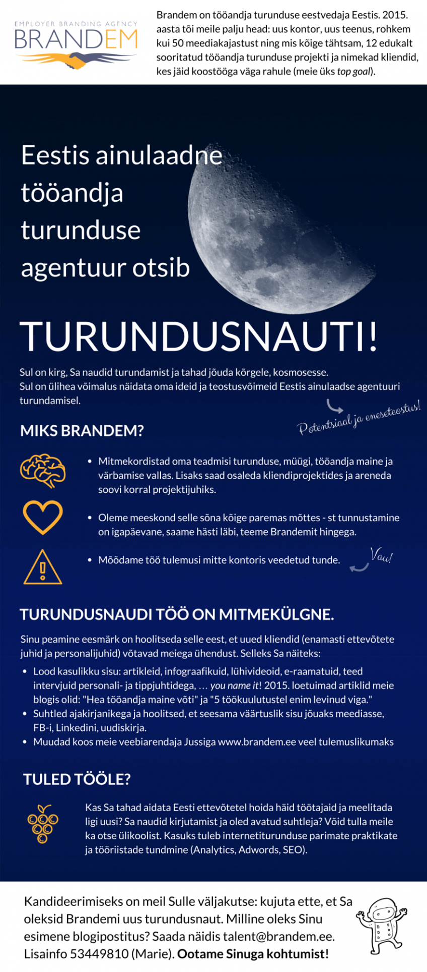 Brandem otsib turundusjuhti, töökuulutus